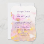 結婚記念日 コスモス ガーデン フラワー 招待状 (裏面)