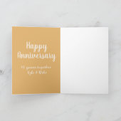 結婚記念日 ゴールド ホワイト 10周年 名前 日付  カード (内部)