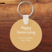結婚記念日 ゴールド ホワイト 10周年 名前 日付 キーホルダー (裏面)
