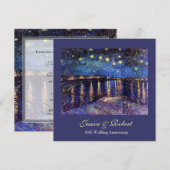 結婚記念日 スターリーナイト・オーバー・ザ・ライン 招待状 (正面/裏面)