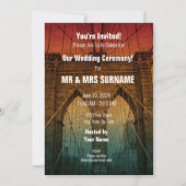 結婚記念日 ニューヨーク 新婚 ウェディング 招待状 (裏面)