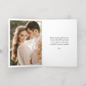 結婚記念日 ハズバンド | ワイフ コラージュ 写真 箔グリーティングカード (内側レイダウン)