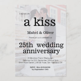 結婚記念日 フォト モダン シック インビテーション