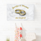 結婚記念日 ブライド&グルーム オーダーメイド ゴールドリング 横断幕 (インサイチュ)