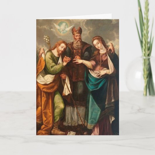 結婚記念日 メアリー ヨセフ 婚約 カード (正面)