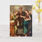 結婚記念日 メアリー ヨセフ 婚約 カード (黄色い花)