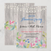 結婚記念日 ラスティックパーティー招待状 招待状 (正面/裏面)