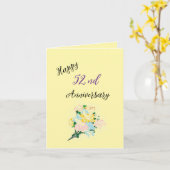 結婚記念日：ラブストーリー カード (黄色い花)