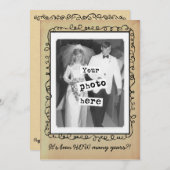 結婚記念日 ヴィンテージ写真テンプレート 招待状 (正面/裏面)