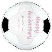 結婚記念日 名前 日付 年 ピンク グレー サッカーボール (回転)