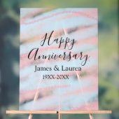 結婚記念日 名前 日付 年 ペーストルカラー  アクリルサイン (ニュートラル)