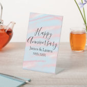 結婚記念日 名前 日付 年 ペーストルカラー  台座サイン (インサイチュ)