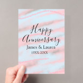 結婚記念日 名前 日付 年 ペールカラー  アクリル招待状 (インサイチュ (ポータブル))