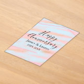 結婚記念日 名前 日付 年 ペールカラー  アクリル招待状 (レイダウン)