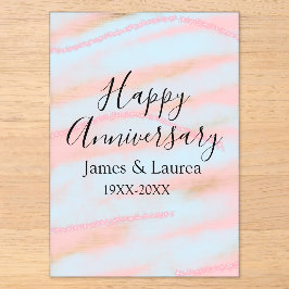 結婚記念日 名前 日付 年 ペールカラー アクリル招待状