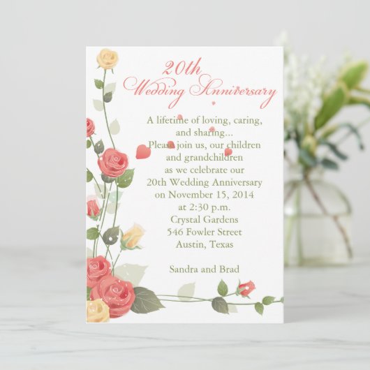 結婚記念日 招待状 (スタンド正面)