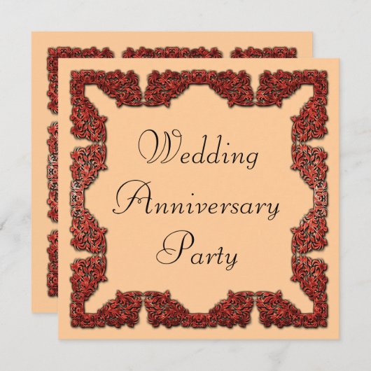 結婚記念日 招待状 (正面/裏面)