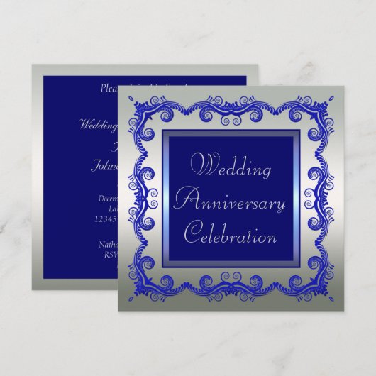 結婚記念日 招待状 (正面/裏面)