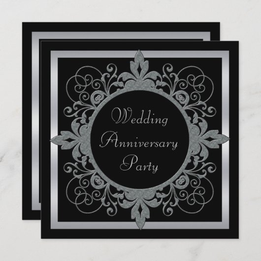 結婚記念日 招待状 (正面/裏面)