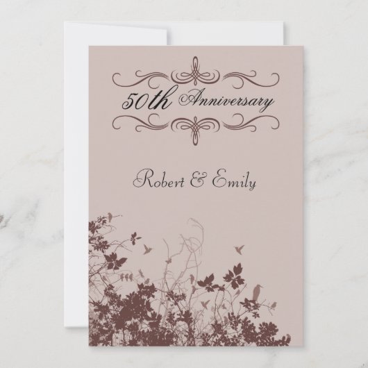 結婚記念日 招待状 (正面)