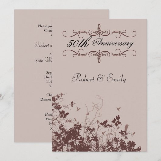 結婚記念日 招待状 (正面/裏面)