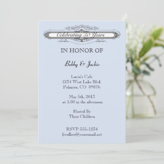 結婚記念日 招待状 (スタンド正面)