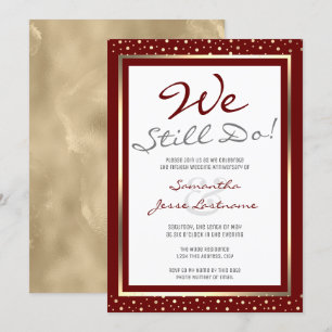 結婚記念日　私たちは愛を誓う　エレガントゴールド招待状 招待状