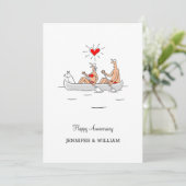 結婚記念日 結婚カップル ハート カヌー (スタンド正面)