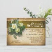 結婚記念日 美しい ヴィンテージ ご招待状 招待状 (スタンド正面)