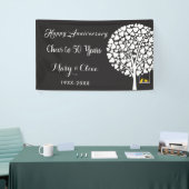 結婚記念日、記念パーティーの旗 横断幕 (トレードショー)