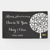 結婚記念日、記念パーティーの旗 横断幕 (横)