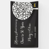 結婚記念日、記念パーティーの旗 横断幕 (縦)