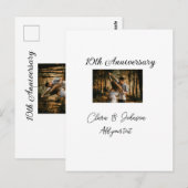 結婚記念日 追加 名前 年 画像 テキスト カップル ポストカード (正面/裏面)