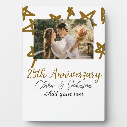 結婚記念日 追加 名前 年 画像 金星 フォトプラーク (正面)