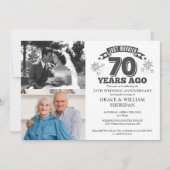 結婚記念日 70周年記念 記念写真2枚入り 招待状 (正面)