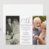 結婚記念日 75 周年 2 枚の写真 招待状 (正面/裏面)