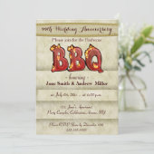 結婚記念日 BBQ パーティーの招待状 招待状 (スタンド正面)