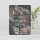 結婚記念日 QRコード 返信 まだまだ2人 写真 招待状 (スタンド正面)