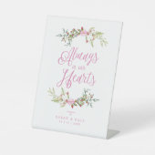 結婚記念表フローラやる気を起こさせる引用文 台座サイン (正面)