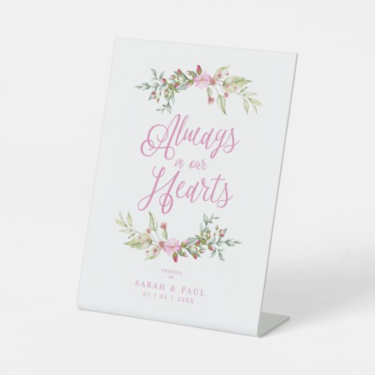 結婚記念表フローラやる気を起こさせる引用文 台座サイン (正面)