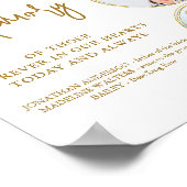 結婚記念金ゴールド愛エレガント想の写真 ポスター (角)