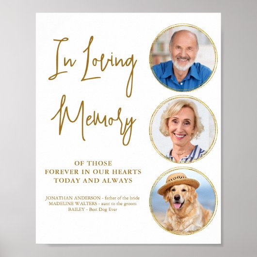 結婚記念金ゴールド愛エレガント想の写真 ポスター (正面)