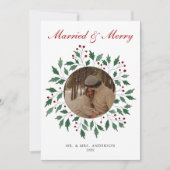 結婚記念 ウェディング＆ハッピーニューカップル写真 シーズンカード (正面)