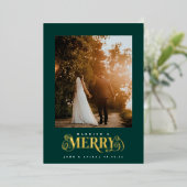 結婚記念 クラシカルなホリデーカード 箔シーズンカード (立ち正面)