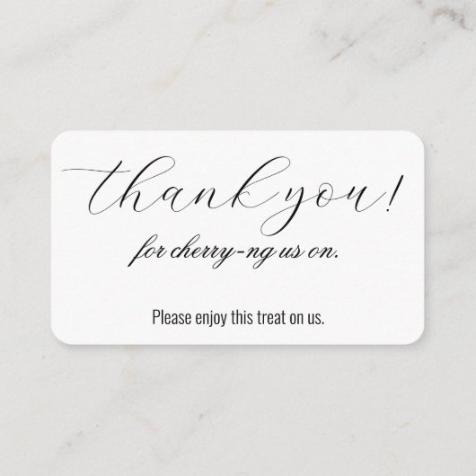 結婚記念 チェリー 感謝 ウェディング エンクロージャーカード (裏面)