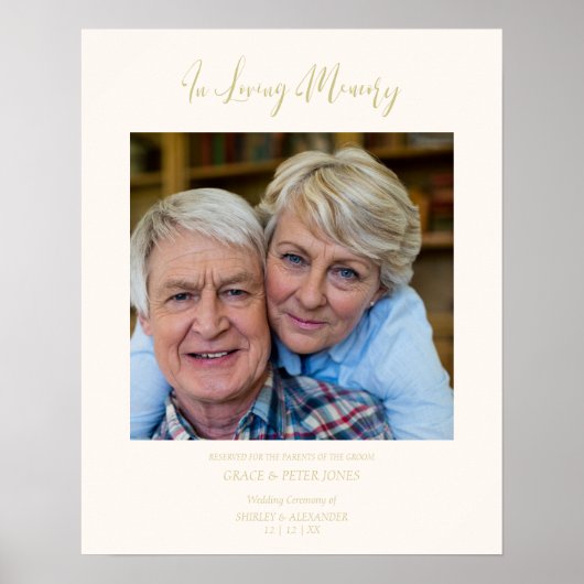 結婚記念 予約席 愛する人達 夫婦 ポスター (正面)