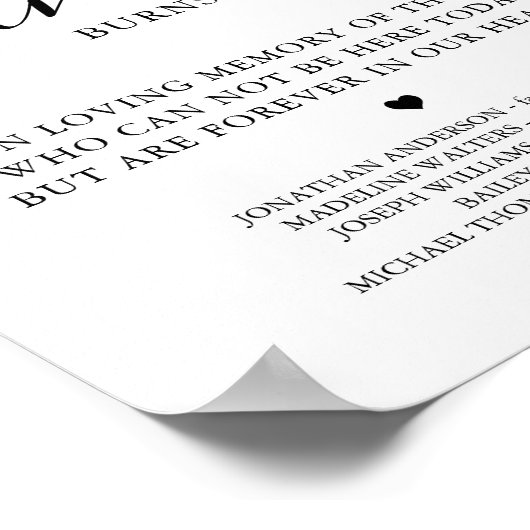 結婚記念 個人化 このキャンドルは燃えています ポスター (角)