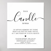 結婚記念 個人化 このキャンドルは燃えています ポスター (正面)