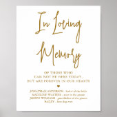 結婚記念 優雅なゴールド 愛する人の記憶に  ポスター (正面)