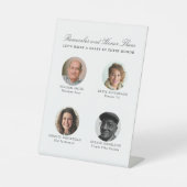 結婚記念 四枚写真 カクテル メニュー 台座サイン (正面)